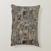 ヴィンテージクイーンエスサータペストリー刺繍紫 アクセントクッション (裏面(縦))