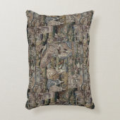 ヴィンテージクイーンエスサータペストリー刺繍紫 アクセントクッション (正面(垂直))