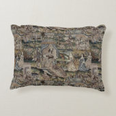 ヴィンテージクイーンエスサータペストリー刺繍紫 アクセントクッション (裏面)