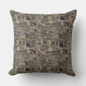 ヴィンテージクイーンエスサータペストリー刺繍紫 クッション (正面)