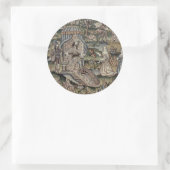 ヴィンテージクイーンエスサータペストリー刺繍紫 ラウンドシール (バッグ)