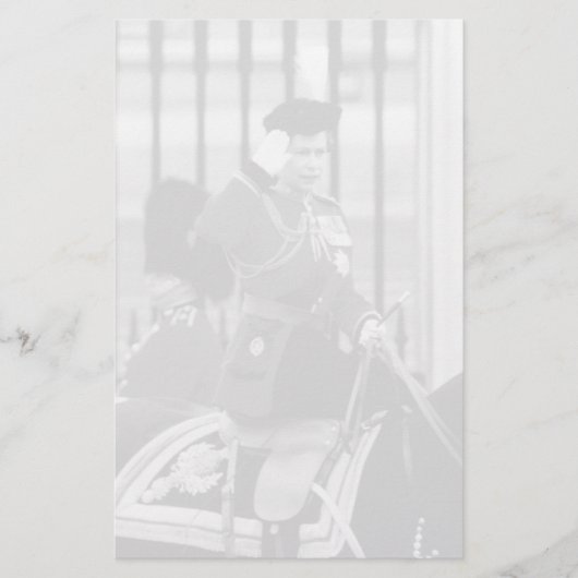 ヴィンテージクイーンエリザベスIIバッキンガムパレス1970 便箋 (正面)