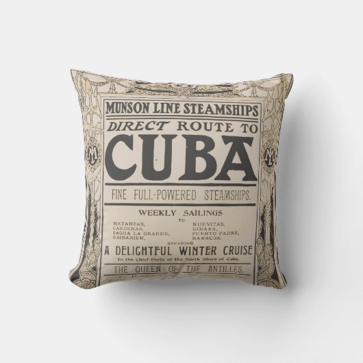 ヴィンテージクイーンオブザアンティル装飾用クッション クッション (正面)