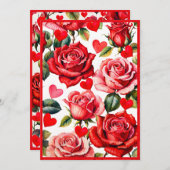 ヴィンテージクイーンオブハートブライダルシャワー招待 招待状 (正面/裏面)