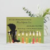 ヴィンテージクイーンカスタム誕生日招待状 招待状 (スタンド正面)