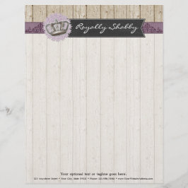 ヴィンテージクイーンクラウン素朴オンウッド&シャルボード レターヘッド