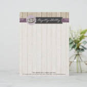 ヴィンテージクイーンクラウン素朴オンウッド&シャルボード レターヘッド (スタンド正面)