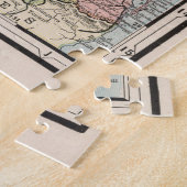 ヴィンテージクイーンズランド州の地図(1901年) ジグソーパズル (側面)