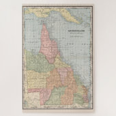 ヴィンテージクイーンズランド州の地図（1901年） ジグソーパズル (縦)