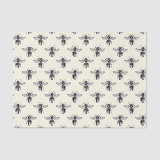 ヴィンテージクイーンハネビーアフィールパターン自然愛好家 薄葉紙 (正面)