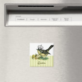 ヴィンテージクイーンバードバレンタインデーの贈り物 マグネット (インサイチュ (食洗機))