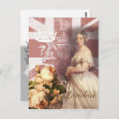 ヴィンテージクイーンビクトリアロンドン ポストカード (正面/裏面)