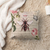 ヴィンテージクイーンビーエフェメラ クッション (ブランケット)