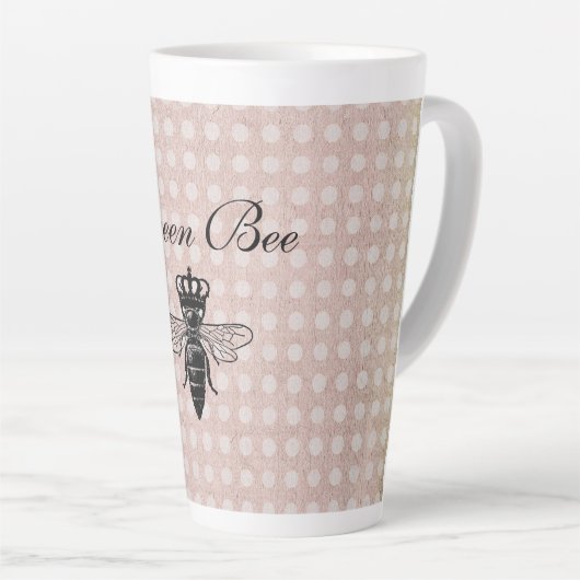 ヴィンテージクイーンビーコーヒーマグ カフェラテマグ (右アングル)