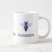 ヴィンテージクイーンビースケッチインブルー ジャンボコーヒーマグカップ (右)