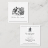 ヴィンテージクイーンビーハイブ養蜂家 スクエア名刺 (正面/裏面)