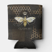 ヴィンテージクイーンビー王室のクラウンハニカムブラック 缶クーラー (裏面)