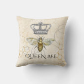 ヴィンテージクイーンビー王室のクラウンビーハイブ クッション (裏面)