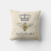 ヴィンテージクイーンビー王室のクラウンビーハイブ クッション (正面)