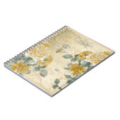 ヴィンテージクイーンビー金ゴールドバラフローラ ノートブック (左側)