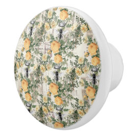 ヴィンテージクイーンビー&イエローローズ セラミックノブ