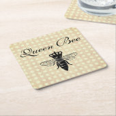 ヴィンテージクイーンビー スクエアペーパーコースター (アングル)