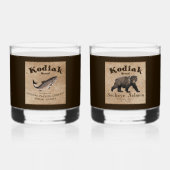 ヴィンテージクサケのラベル（クマ） ウイスキーグラス (裏面)