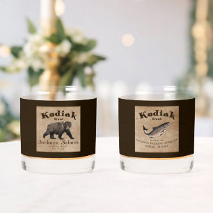 ヴィンテージクサケのラベル（クマ） ウイスキーグラス