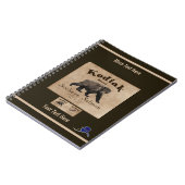 ヴィンテージクサケのラベル(クマ) ノートブック (左側)