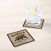 ヴィンテージクサケのラベル スクエアペーパーコースター (インサイチュ)