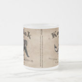 ヴィンテージクサケのラベル フロストグラスマグカップ (中央)