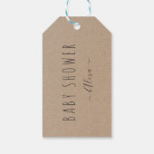 ヴィンテージクシンプルラフト紙ベビーシャワー ギフトタグ (裏面)