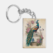 ヴィンテージクジャクの鳥かごビクトリアン キーホルダー (正面左)