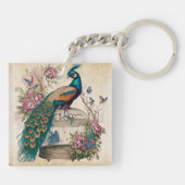 ヴィンテージクジャクの鳥かごビクトリアン キーホルダー (裏面)