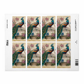 ヴィンテージクジャクの鳥かごビクトリアン ラベル (フルシート)