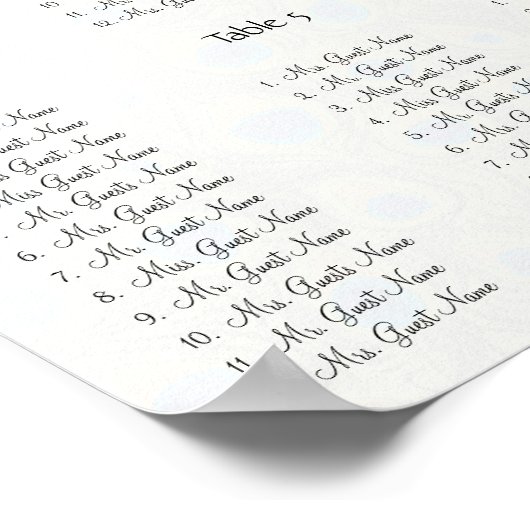 ヴィンテージクジャク座席表12表 ポスター (角)