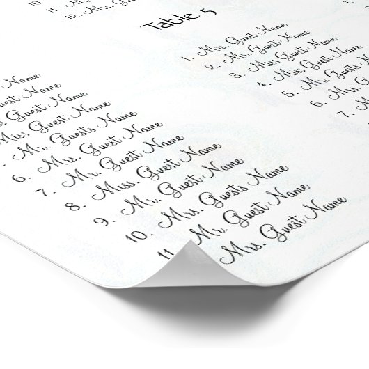 ヴィンテージクジャク座席表12表 ポスター (角)