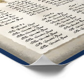 ヴィンテージクジャク6 -披露宴テーブルの座席表 ポスター (角)