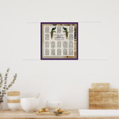 ヴィンテージクジャク6 -披露宴テーブルの座席表 ポスター (キッチン)