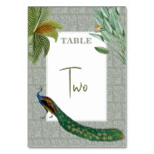 ヴィンテージクジャックフェザー熱帯緑結婚園 テーブルナンバー (裏面)
