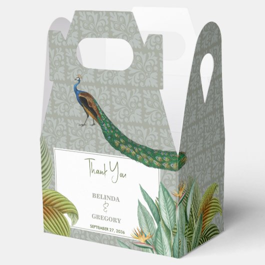 ヴィンテージクジャックフェザー熱帯緑結婚園 フェイバーボックス (オープン)