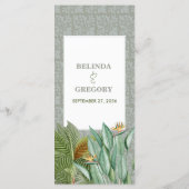 ヴィンテージクジャックフェザー熱帯緑結婚園 メニュー (裏面)