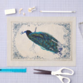 ヴィンテージクジャックブルーバードフレームデコップページ 薄葉紙 (クラフト)