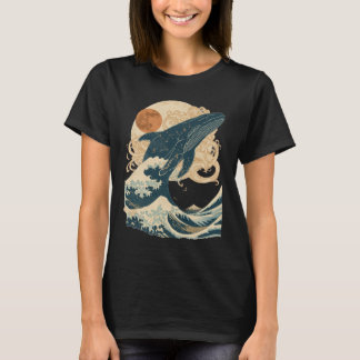 ヴィンテージクジラ海洋波Tシャツ Tシャツ