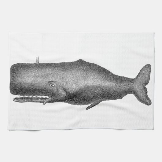 ヴィンテージクジラ キッチンタオル (横)