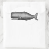 ヴィンテージクジラ 楕円形シール (バッグ)