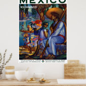ヴィンテージクソチミルコメキシコトラベル ポスター (キッチン)