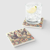 ヴィンテージクソロイツクイントルイラストレーション ストーンコースター (横)