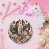 ヴィンテージクソロイツクイントルイラストレーション ペーパープレート (パーティー)