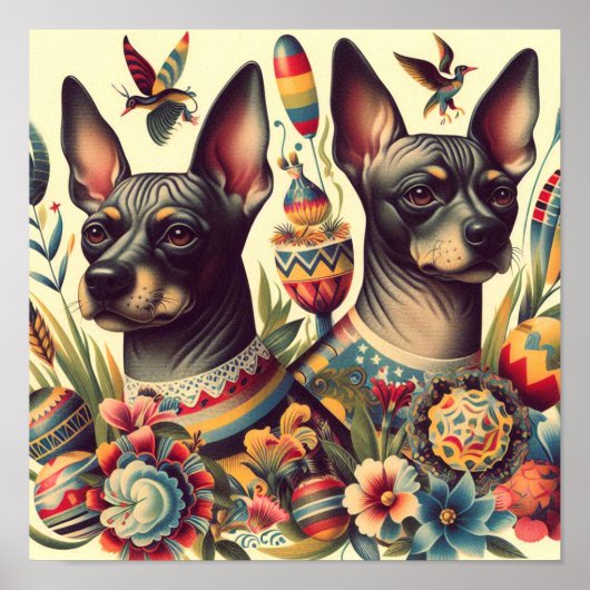 ヴィンテージクソロイツクイントルイラストレーション ポスター (正面)